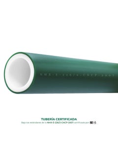 Tubo Pp-r 32mm 1 X4 Mts Verdeplus Termofusionable